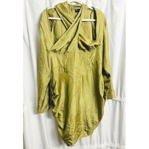 PrettyLittleThings Silky Bodycon Criss Cross Chest Ruched Cocktail Party Dress16